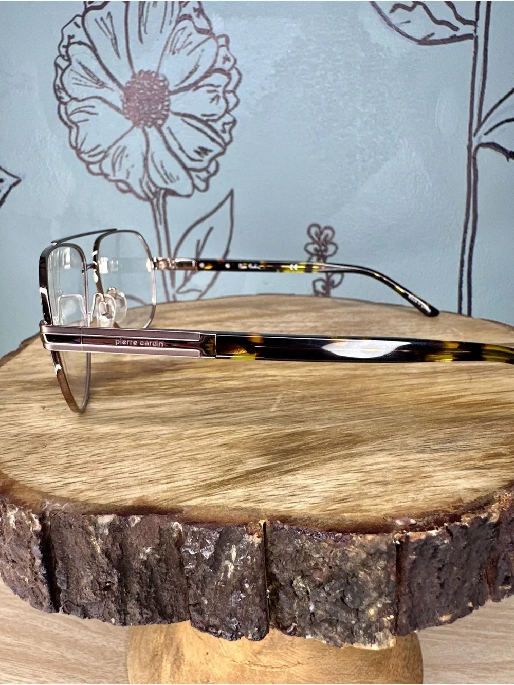 Pierre Cardin Pilot Style Copper Metal Frame Glasses